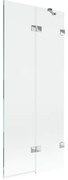 Mexen Lunar parawan nawannowy 2-skrzydłowy prawy 80 x 150 cm, transparent, chrom - 897-080-100-01-00-P