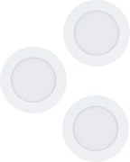 Eglo 98631 - Zestaw 3x opraw wpuszczanych LED FUEVA LED/5W/230V