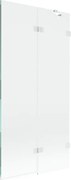 Mexen Lunar parawan nawannowy 2-skrzydłowy prawy 90 x 150 cm, transparent, biały - 897-090-100-20-00-P
