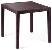 Stół ogrodowy Ratan Lux, 73 x 75,5 x 75,5 cm, wenge