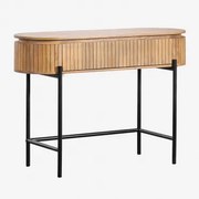 Konsola Do Przedpokoju Z Drewna Mango Analis Naturalna - Sklum