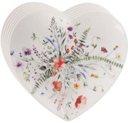Orion Zestaw porcelanowych talerzyków deserowych Mak serce 17,5 x 17 cm, 6 szt.