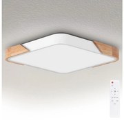 Brilagi - LED ściemnialna lampa PILANA LED/60W/230V dąb/biały 56x56 cm + pilot