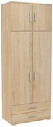 Skandynawska szafa z nadstawką dąb sonoma H3-E81