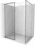 Mexen Kioto ścianka prysznicowa Walk-in 70 x 70 cm, czarny wzór, biała - 800-070-202-20-70-070