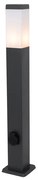 Lampa zewnętrzna ciemnoszara 80 cm z gniazdkiem IP44 - Malios