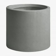 Donica Zewnętrzna Z Cementu Aurevi Ø30 Cm & Jasnoszary - Sklum