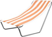 Składany leżak plażowy SAND, pomarańczowe paski
