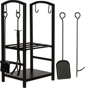 Stylista Stojak na drewno opałowe z akcesoriami