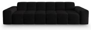 Czarna aksamitna sofa 255 cm Kendal – Micadoni Home