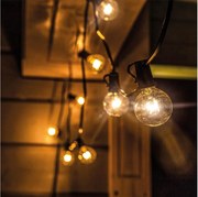 Brilagi - LED Zewnętrzny łańcuch dekoracyjny GIRLANDA 25xE12 20m czarny IP44 ciepła biała+pilot