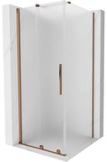Mexen Velar kabina prysznicowa rozsuwana 120 x 120 cm, szron, różowe złoto - 871-120-120-31-60