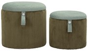 Zestaw puf ze schowkiem BOLZANO, Ø 38 cm, Ø 32 cm