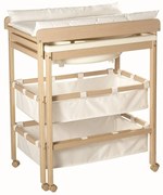 Biało-naturalny przewijak w dekorze brzozy Baby Pool – Roba