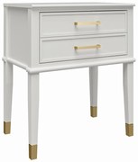 Biała szafka nocna Westerleigh – CosmoLiving by Cosmopolitan