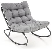 Fotel bujany GATTO szary HALMAR