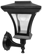 Lampa ścienna solarna LED TIRANA, 1,2 V, 1800 mAh, IP44, czarna