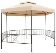 Beżowe przenośne zadaszenie ogrodowe R9-F43