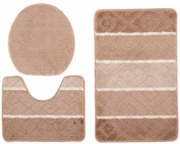 Modny beżowy komplet dywaników do łazienki M9-S10