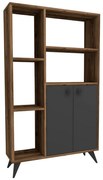 Biblioteczka Meldan Anthracite and Walnut