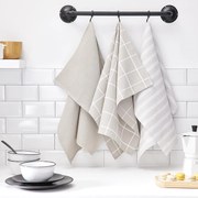 Ściereczki kuchenne bawełniane Uni, 3 sztuki, 50 x 70 cm