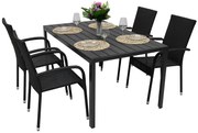 Zestaw rattanowy ogrodowy SIENA 1 + 4 (różne długości) stół 150x90 cm