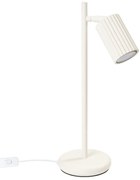 Lampa biurkowa KARBON beżowa ryflowana SOLLUX  LIGHTING