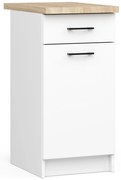 Biała Szafka Kuchenna Z Szufladami 40 Cm D2-K61