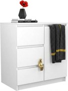 Biała Nowoczesna Komoda Z 3 Szufladami I Szafką A5-C40