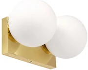 Lampa Ścienna Kinkiet Szklana Kula APP1010-2W Złota