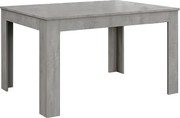 Drewniany stół w kolorze szarym cementowym, rozkładany 120×80 - 170×80 - LIPARI