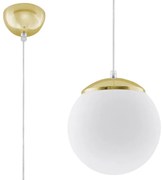 Lampa wisząca w kolorze złota ze szklanym kloszem ø 20 cm Cezab – Nice Lamps