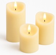 Dekoracyjne świece LED Ø 7 cm, 3 szt.
