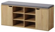 Kesper 15928 Szafka na buty z siedziskiem, dekor dąb, 103 x 48 x 30,5 cm