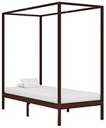 Ciemnobrązowe pojedyncze łóżko 100x200cm P6-S74