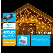 Brilagi - Zewnętrzny świąteczny łańcuch LED 400xLED/8 funkcji 23x0,6m IP44 ciepła biała