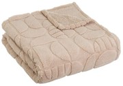 Jasnobrązowy koc z mikropluszu 130x160 cm Mid Century – Casa Selección
