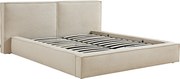 Łóżko ze skrzynią 160 x 200 cm - Welur sztruksowy - Beżowy - TAVESO