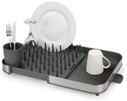 Szary regulowany ociekacz ze stali nierdzewnej 35x39 cm Duo – Joseph Joseph