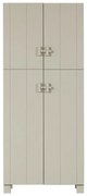 Jasnoszara szafa z litego drewna sosnowego 90x210 cm Mees – Basiclabel