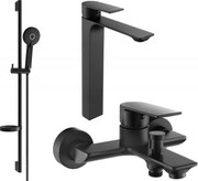 Mexen Alexa DS40 zestaw wannowy, czarny - 71213DS40-70