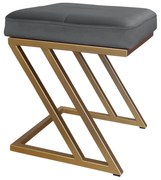 Pufa ZETA LOFT taboret podnóżek podstawa złota BL14