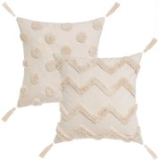 Poduszki dekoracyjne zestaw 2 szt. 45x45 cm Natural – Casa Selección