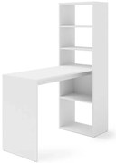Białe nowoczesne młodzieżowe biurko z regałem N7-Z09
