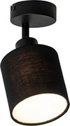 Lampa sufitowa czarna regulowana - Hetta