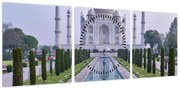 Obraz - Taj Mahal o wschodzie słońca (z zegarem) (90x30 cm)