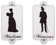 Metalowa tabliczka 16,5x33 cm Madame Monsieur – Antic Line