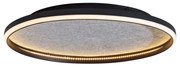 Designerska lampa sufitowa czarna z filcem, w zestawie LED z 3-stopniowym ściemnianiem - Xavi Felt
