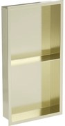 Mexen X-Wall-R półka wnękowa z kołnierzem i półką 60 x 30 cm, złota szczotkowana - 1950603010S
