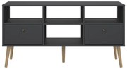 Antracytowa szafka pod TV 117x61 cm Bodo – Tvilum